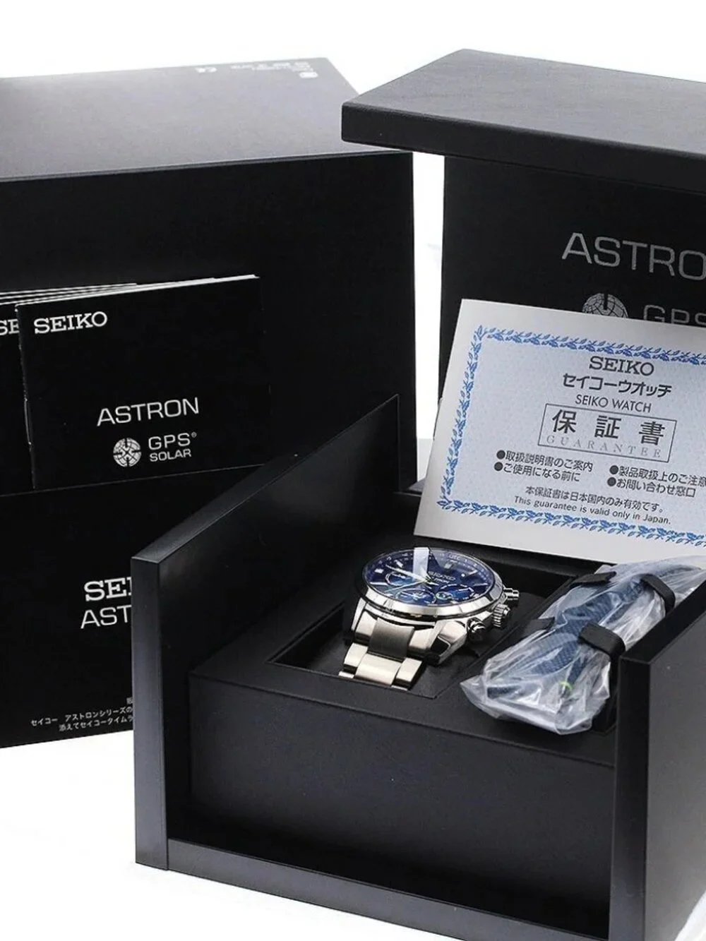 SEIKO Astron SBXC055/5X53-0AJ0 blue Dial Solar Powered Radio Men's Watch_967134